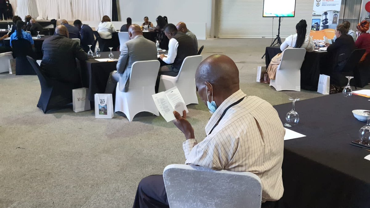 DOJCD_ZA's tweet photo. The symposium seeks to provide a platform to engage and reflect on the Constitution as a tool for addressing socio-economic challenges and building social cohesion. #NCSymposium https://t.co/mO8ApZk9Kh