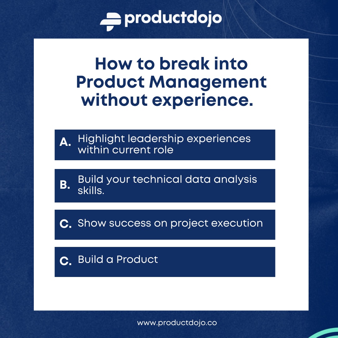 productdojo's tweet photo. Looking to break into Product Management without "experience"? Don't get frustrated just yet because you just might not be as inexperienced as you thought!

#techcareerchange #prodmgmt #productmanagerjobs https://t.co/GVBYUSOEjm