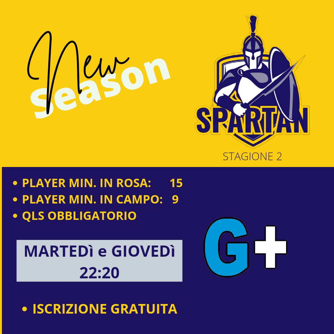 SpartanProClub's tweet photo. ISCRIZIONI APERTE! INFO IN DM

@OffSideOfficiaI @ILOVEPROCLUB1 @ProClubRetweet_ @rumors_pro @RTAllProClub @ProClubRTutto https://t.co/z9tfwqKG9L