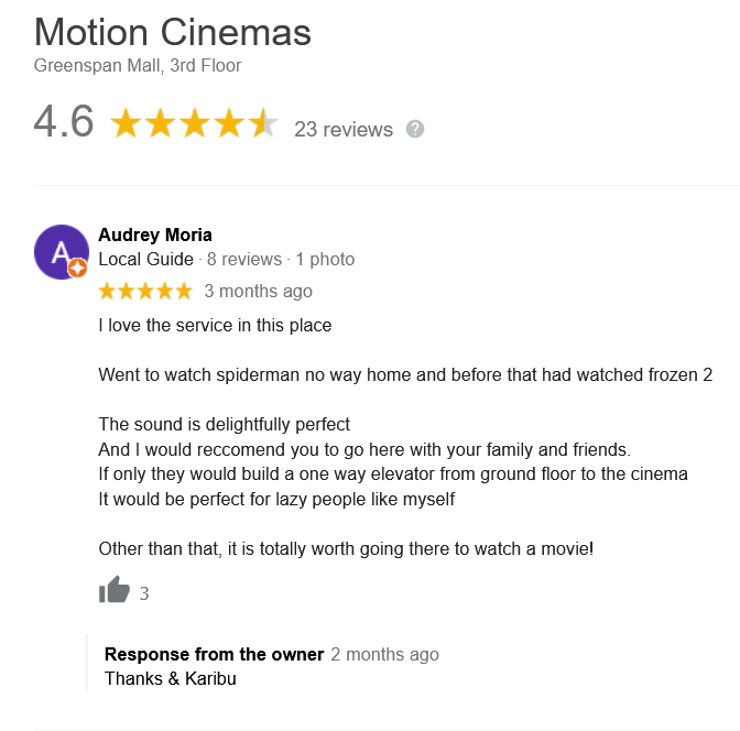 kashgohel's tweet photo. Once in a while I check reviews of the places I've designed and glad to see @CinemasMotion still doing great 3 years later.π Have you been to the cinema yet? Do share your reviews.π #movie #nairobi #greenspan #Motioncinemas #movietime #review #cinema #design #acoustics https://t.co/LJEVJAQpGc
