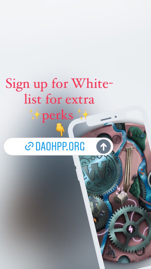dao_hpp's tweet photo. Hey Guys 👋 Don’t forget to sign up for the Whitelist 
We have a special discount for You at https://t.co/qbuUbuR5MX https://t.co/g7XWVVdEPc