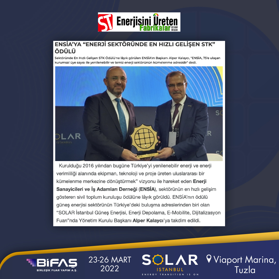 SolarIstanbul's tweet image. Basında Solar İstanbul..

#solar #solarexpo #fuar #güneşenerjisi #yenilenebilirenerji #güneşpaneli