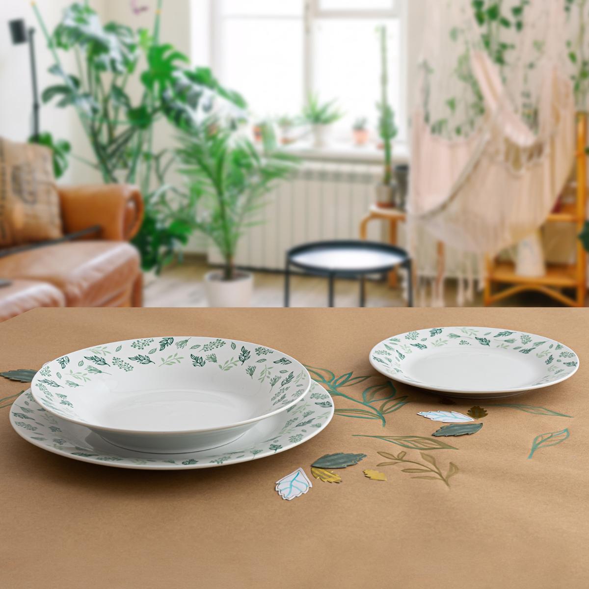 QuidSpain's tweet photo. Naturaleza en la mesa 🌱

Vajilla de 18 piezas de porcelana Hiedra 🥰

Diseñada en España. ✨

#Quid #Vajilla #Novedades #VajillaPorcelana https://t.co/sshv1WotBe