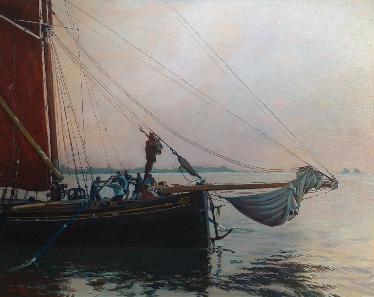 anneplummerart's tweet photo. Thames Barges
A Thames sailing barge was a type of commercial sailing boat common on the River Thames in London in the 19th century. The flat-bottomed barges were perfectly adapted to the Thames Estuary, with its shallow waters. https://t.co/fgm4fSrCnJ https://t.co/5wvNgxNYma