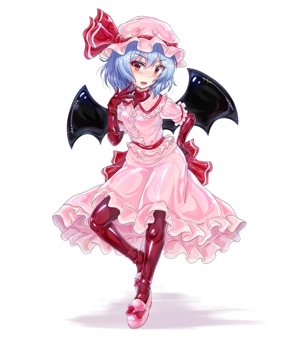 【Skeb】ラバーレミリア #東方Project #東方 #レミリア・スカーレット #ラバー #ラバースーツ #ぴっちりスーツ https://t.co/hah4eKV2xY 