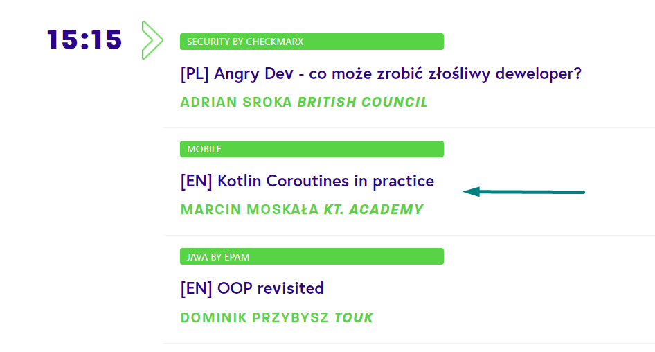 ktdotacademyPL's tweet photo. Już jutro o 15:15 w sekcji Mobile @marcinmoskala wystąpi podczas @4Developers. 

Tematem jego prelekcji będzie: 
💬Kotlin Coroutines in practice [EN]

Więcej informacji 👇

https://t.co/duKWuAymjr 

#4Developers2022 #Kotlin 

Zapraszamy! 👏 https://t.co/Weaf18g6pW