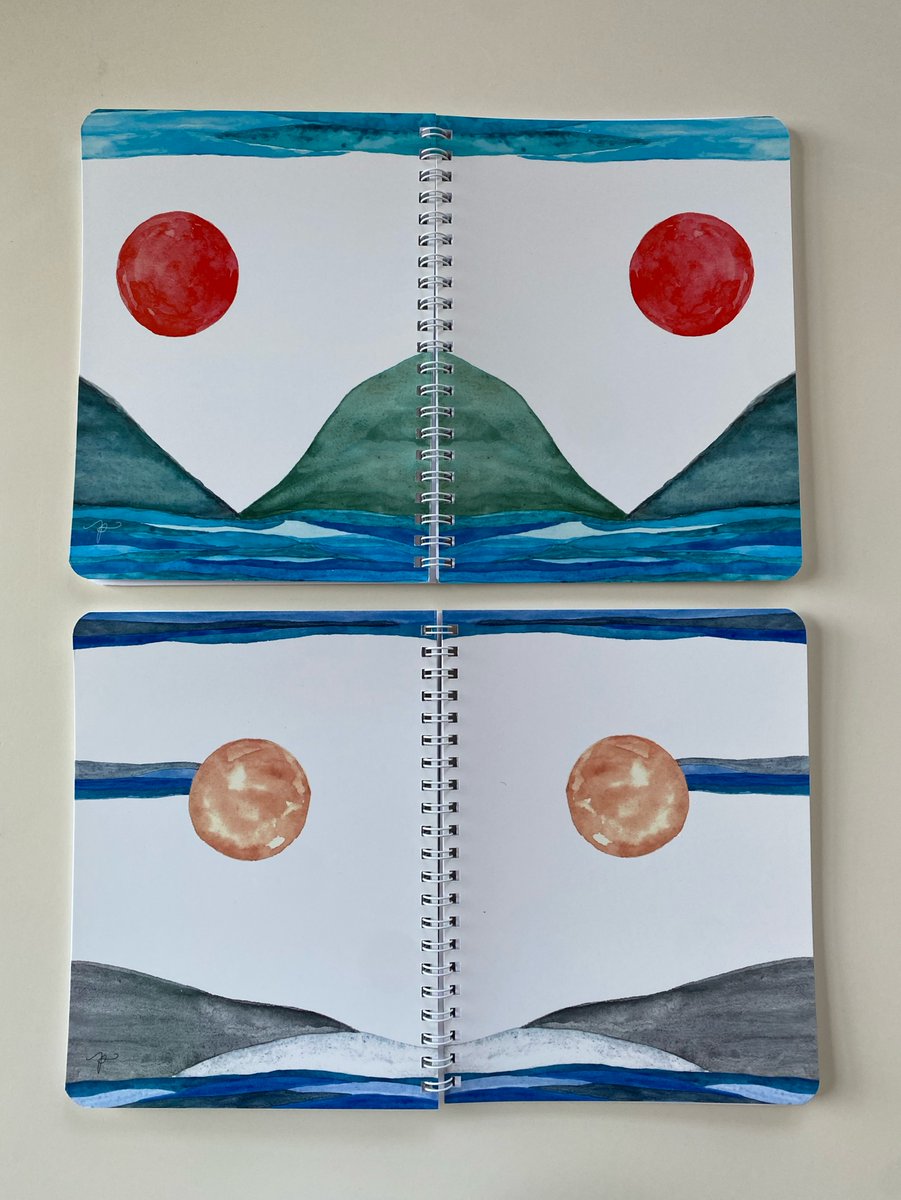 PirozziPrint's tweet photo. The Ocean Ocaso Collection is now in the shop! Shop Stationery and Notebook Sets at https://t.co/AUl8mZdnRx More to come! #stationery #notebooks #smallbusiness #pirozziprint https://t.co/0C8lH4D3sj