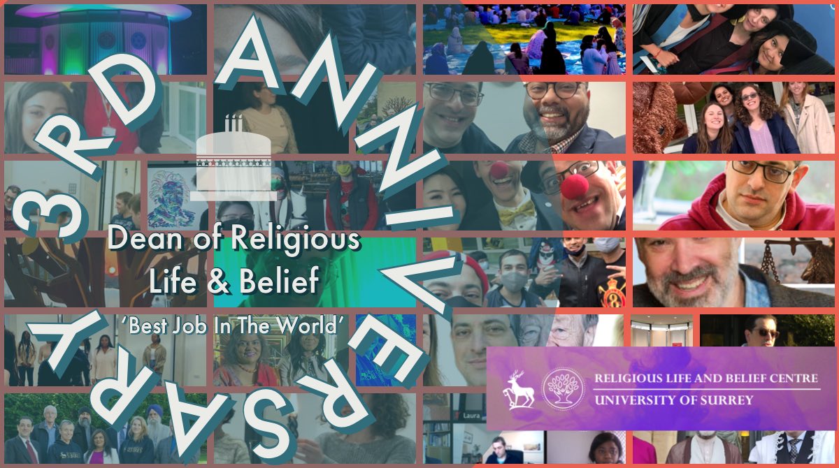alexgoldberg_eu's tweet photo. This week is my third anniversary. It’s a privilege to work with great colleagues, lead a brilliant team &amp; serve such a wonderful campus community @UniOfSurrey who have formally conferred on me this week the title of Dean of Religious Life &amp; Belief. Still #bestjobever https://t.co/kY7UmadWIa