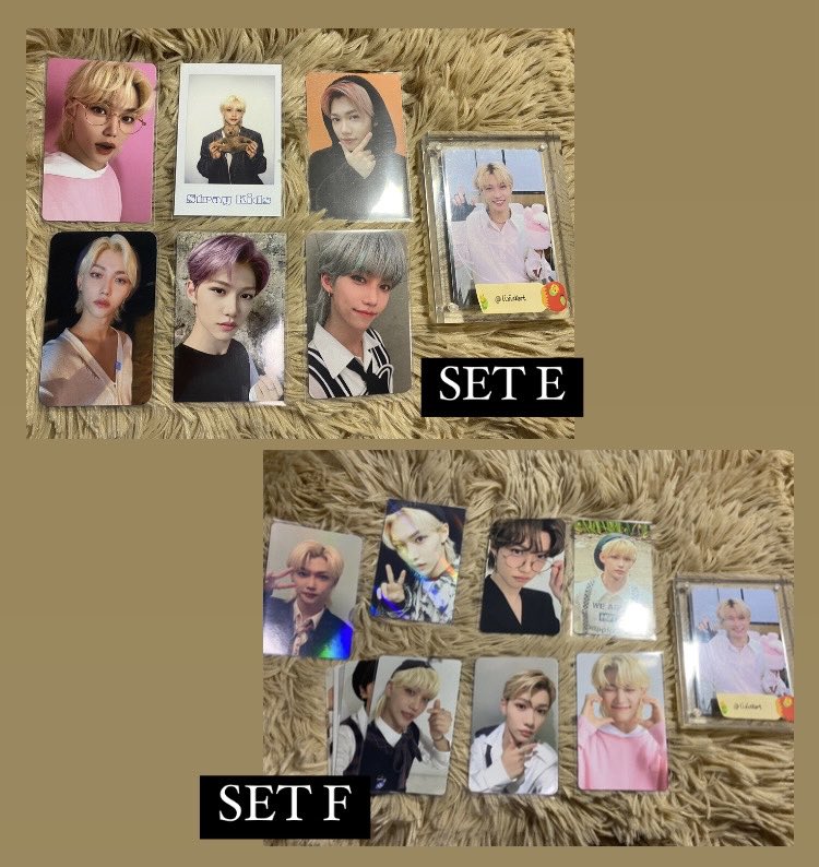 lixiekart's tweet photo. not yet the claiming tweet!
ic on the sets. i will be dividing it to 6 
𓈀 can look for kahati
𓈀 can ship to diff addresses but will transact to 1 person only

see tweets below for the price lists

ic interest check stray kids felix oddinary noeasy lee yongbok pc photocard https://t.co/s1VP3v5qrb