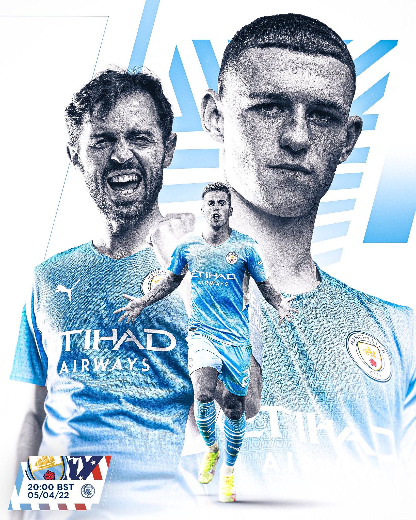 manchester City'nin Atletico Maçı İçin Hazırladığı Görsel