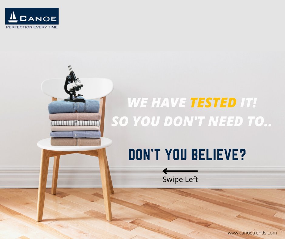 Canoetrends's tweet photo. Before a piece of cloth reaches your doorstep it undergoes various tests.
Swipe left to know the tests and ratings we get to make your style perfect.
.
#clothtesting #clothing #mensstyle #mensfashion #menswear #outfit #men #shopping #fabric #mensclothing https://t.co/8j2DdawY9S