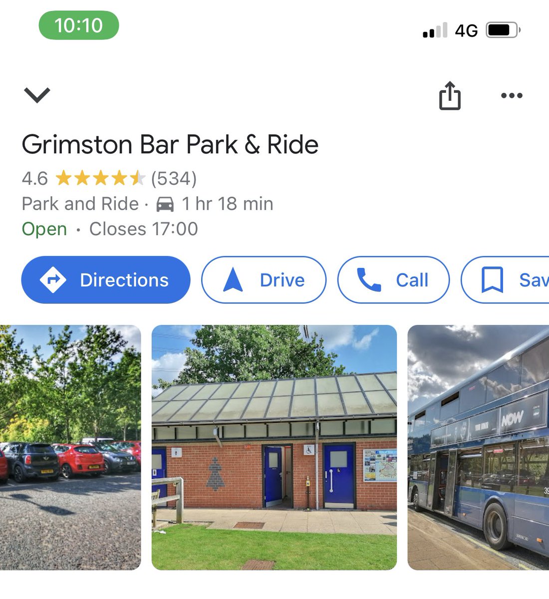 manlyjpanda's tweet photo. @FirstYork hey, does Grimston Park and Ride close at 5pm? It looks like the buses run until late, but Google says it shuts at 5. https://t.co/lfOqrWIbwN