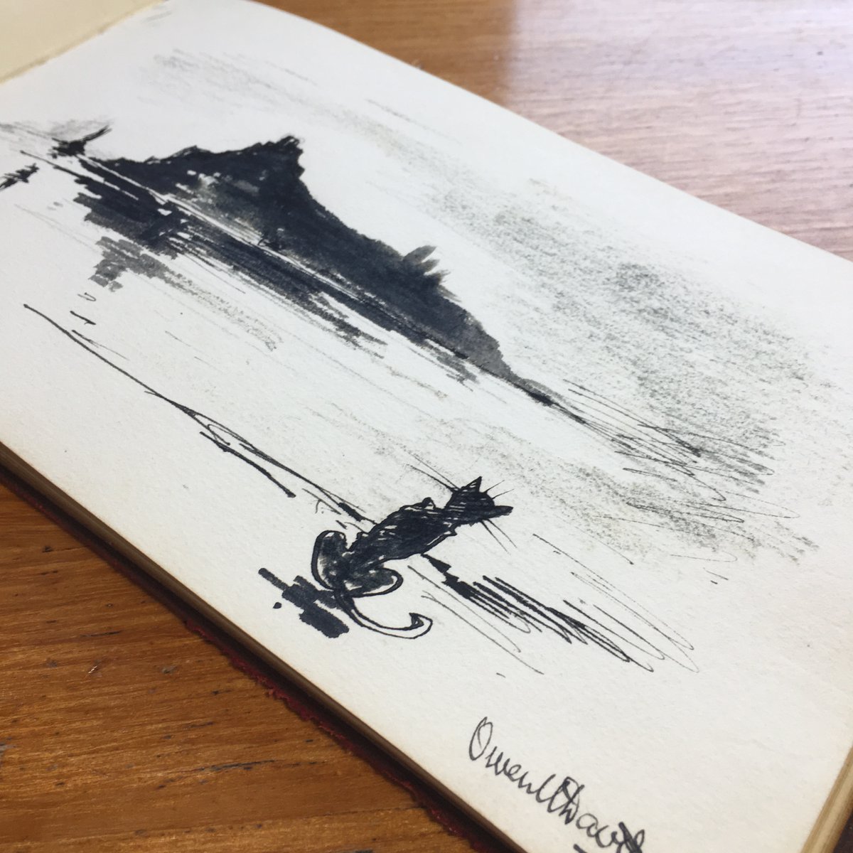 Barum_Athena's tweet photo. Within this Sketch Book lies the #untoldstories of those who contributed to it. Owned by Bruce Oliver it has lots of sketches by his friends and acquaintances.
#untoldstories
#Archive30
#CreativeNorthDevon https://t.co/3glZanTLGq