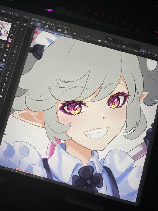 お目目可愛いくかけた 