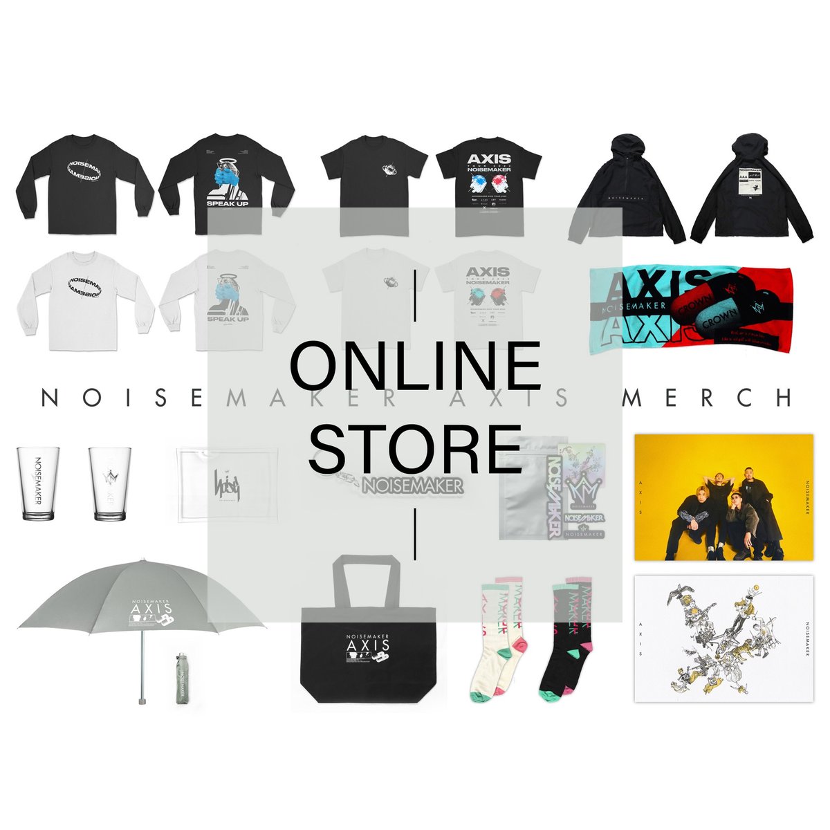 __NOISEMAKER's tweet photo. 【NOISEMAKER AXIS MERCH】
MAGICROOM ONLINE STOREにて発売中!
<MAGICROOM ONLINE STORE>
https://t.co/XlA37R6Cvz
#NOISEMAKER
#AXIS
#AXISTOUR https://t.co/YEUkh2RSuu