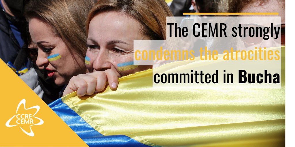CEMR strongly condemns what could amount to war crimes committed by Russia, notably in the town of #Bucha, North-East of Kyiv, where more than 410 Ukrainian civilians were killed. CEMR expresses its deepest condolences to the families of the victims. 

➡️ccre.org/en/actualites/…