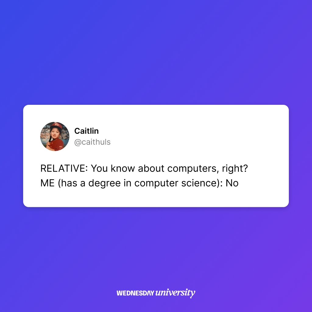 WednesdayUnive1's tweet image. Don&apos;t we all know this ??

#codememe #codehumour #cs #Computerscience #studentlife #pune #punestudents