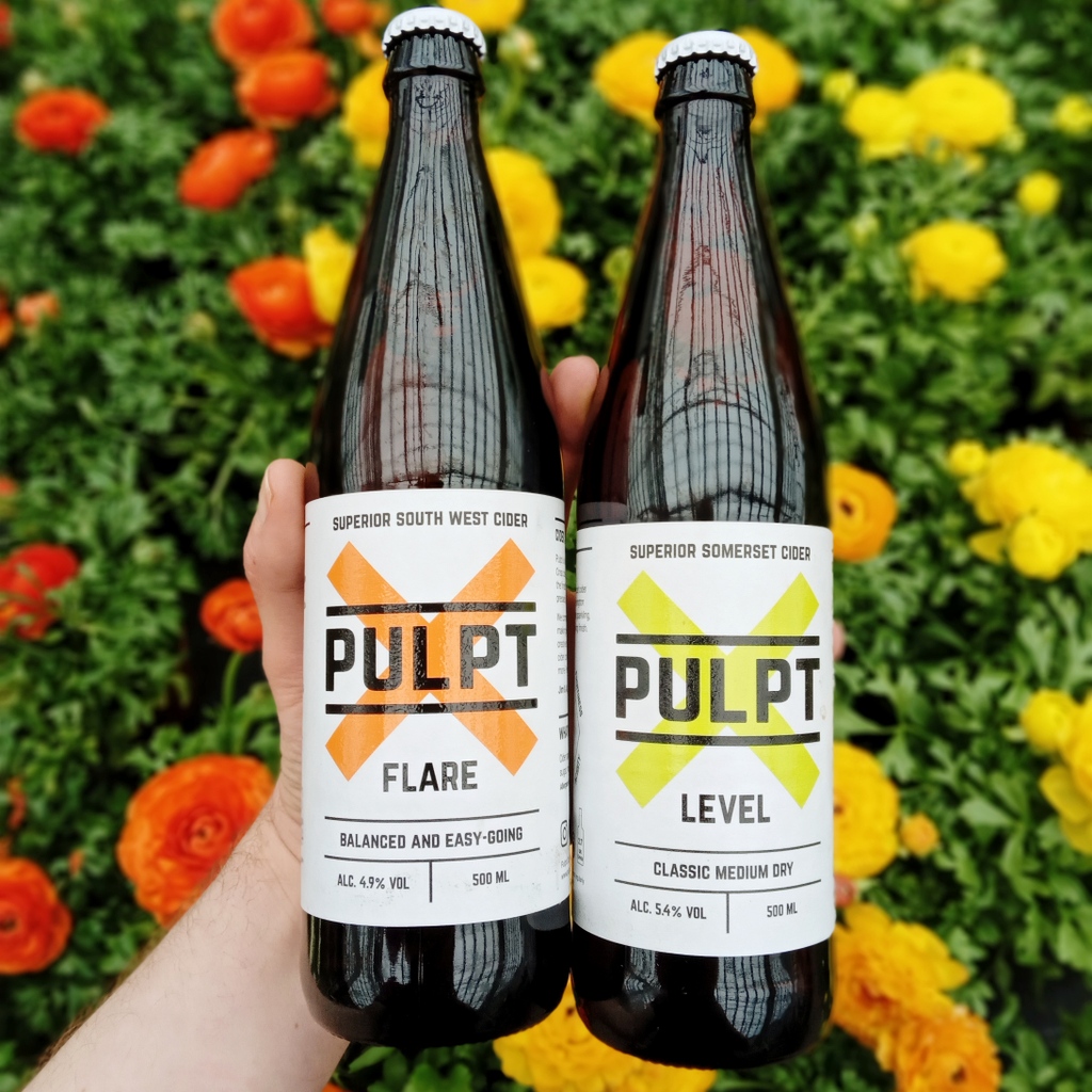 Modern Somerset Cider from <a href="/pulptcider/">PULPT</a>

Fresh to our shelves:

Flare 4.9%
A gently sparkling bittersweet and bittersharp blend featuring Chisel Jersey apples.

Level 5.4%
Featuring four classic Somerset cider apples, ensuring a medium dry, gently sparkling, rounded cider.