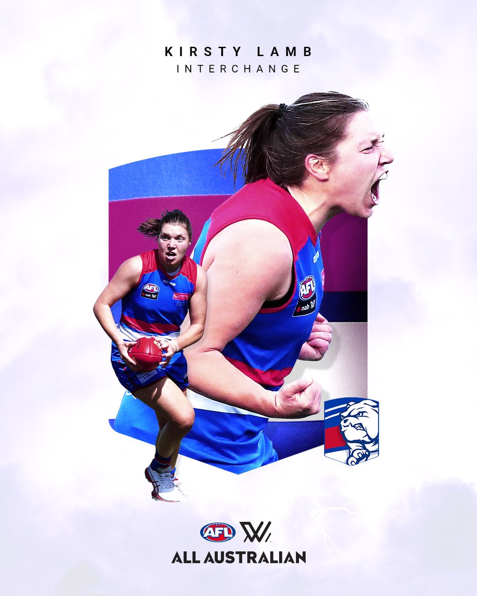 BulldogsW's tweet photo. PROUD is an understatement! 

Congratulations on being a 2022 AFLW All Australian, Lamby 👏

📰: https://t.co/FzJT2xvzUl https://t.co/2Q5SlQDO5P