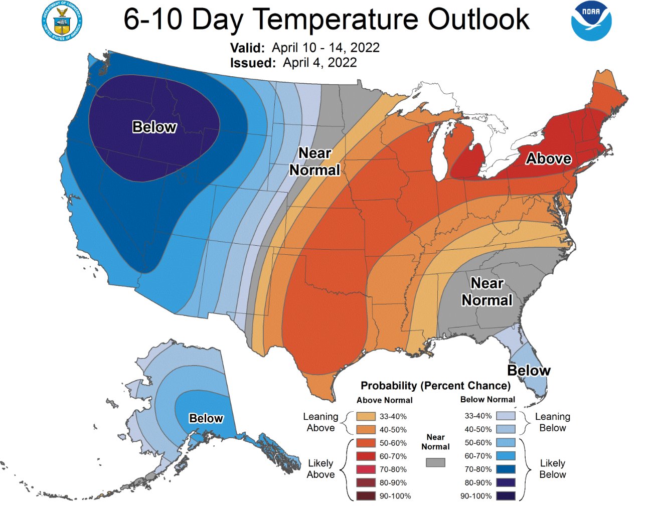 National Temperature Map 10 Day Nws State College On Twitter: "Looking For Some Warmer Weather? You May Be  In Luck Next Week! The Climate Prediction Center Is Favoring Above Normal  Temperatures For Central Pa In Their 6-10