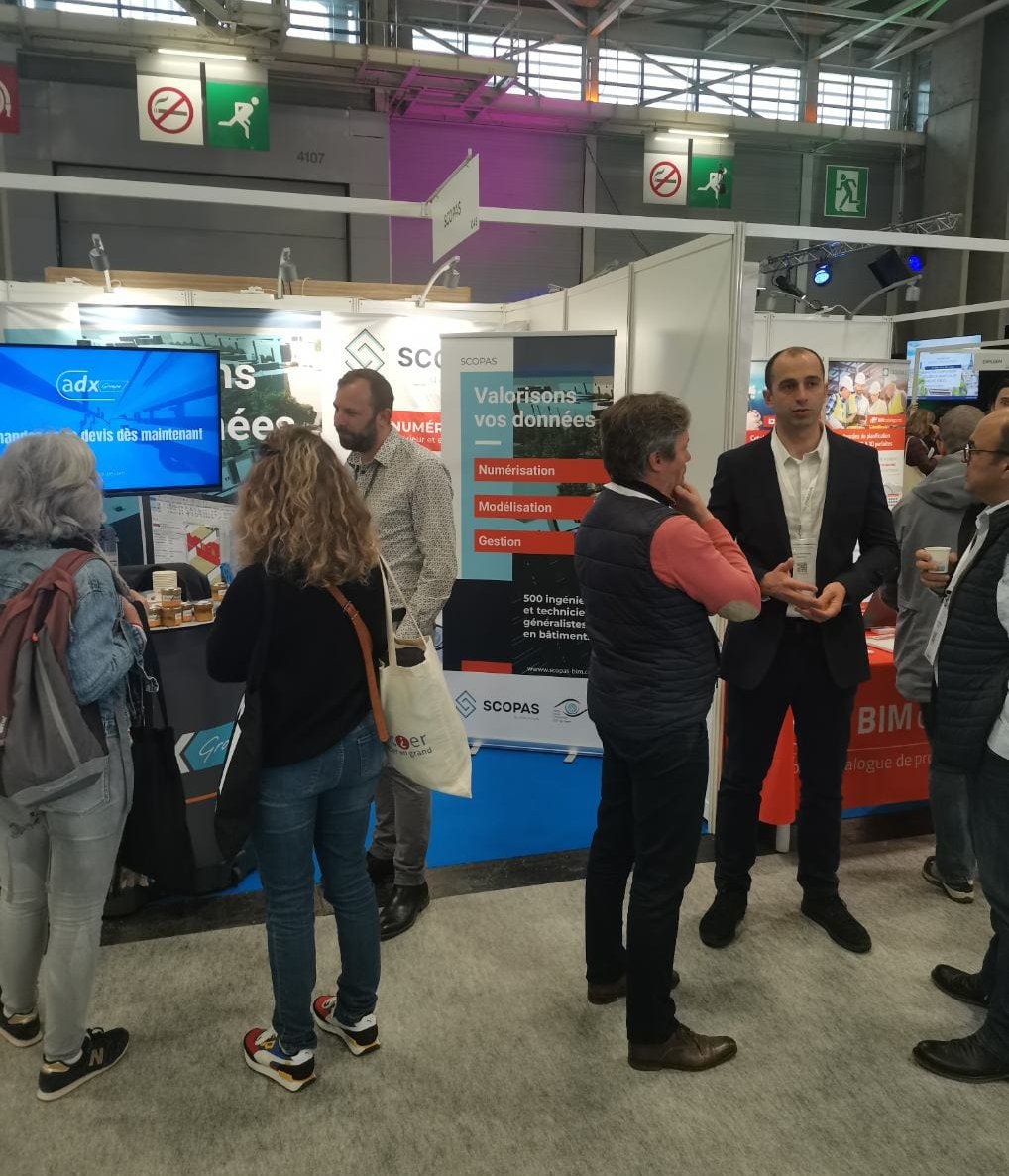 AdxGroupe's tweet photo. 🔴 C’est parti pour 2 jours de rencontres au salon @bim_world !
Venez échanger avec notre équipe sur le stand C45 et découvrir notre nouvelle marque dédiée au BIM : SCOPAS. On vous attend nombreux !
#scopas #bimworld #bim #construction #immobilier #3D @ViparisOfficiel https://t.co/O4NhmmpGGM