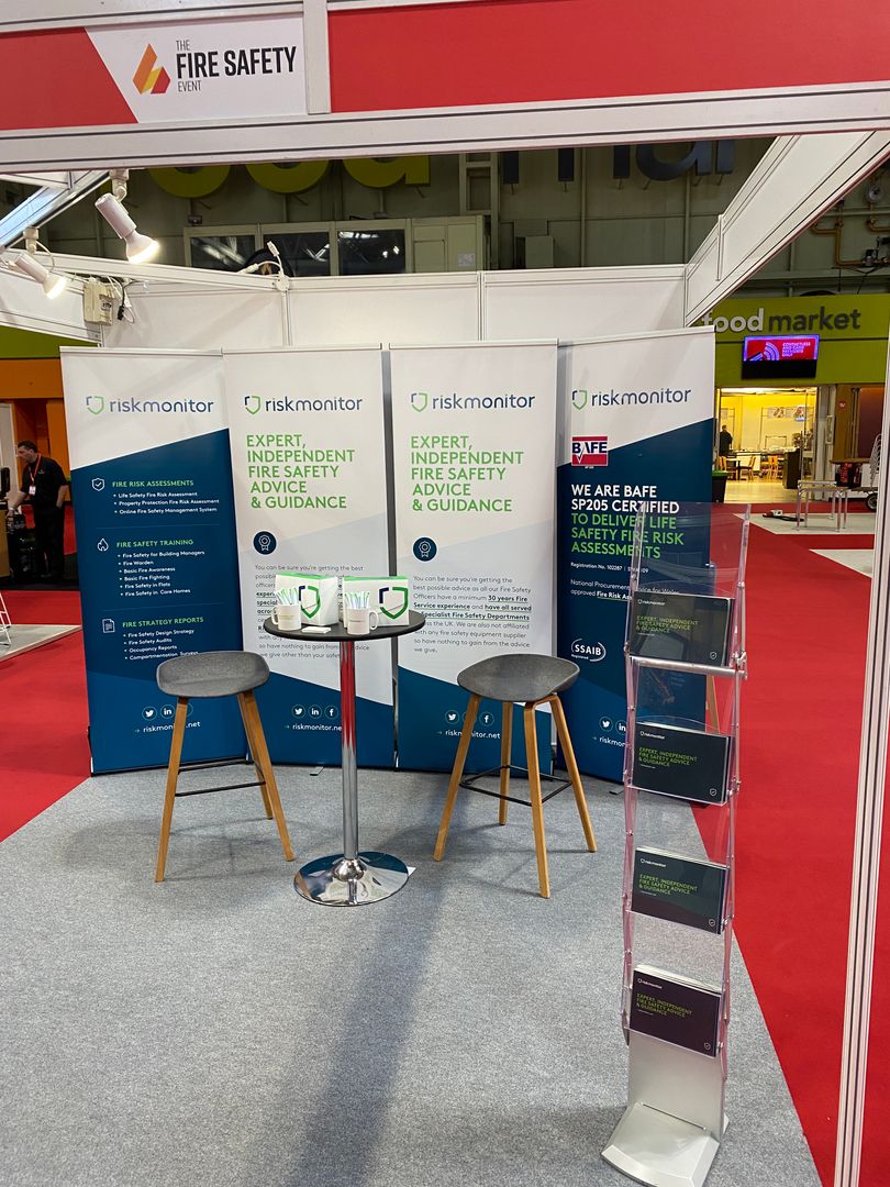 We're set up and ready to go at The Fire Safety Event 2022 🔥

You'll find us at stand: 3A/J40

We hope everyone attending has a great day!

🌐 riskmonitor.co.uk
📞 02920 109450
📧 info@riskmonitor.net

#FSE2022 #TheFireSafetyEvent2022 #Riskmonitor #RiskmonitorAcademy
