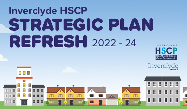 The HSCP Strategic Plan sets out the vision &amp; future direction of health &amp; social care services. Refreshed for the remaining two years of its life, the key actions have been updated for 
<a href="/InverclydeHSCP/">Inverclyde HSCP</a> to deliver.

HAVE YOUR SAY! SURVEY and INFO HERE: forms.gle/RTxKU5LYSfuDoH…