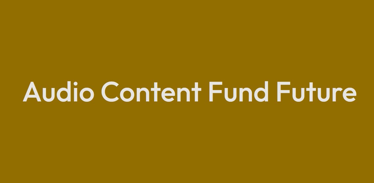 Just one week after publishing, the Open Letter on the future funding for the @AudioFund has over 200 signatures 😎👍 If you haven't, please add your name now and encourage others to do so - anyone can sign, freelancers, company employees and individuals audiocontentfundfuture.org