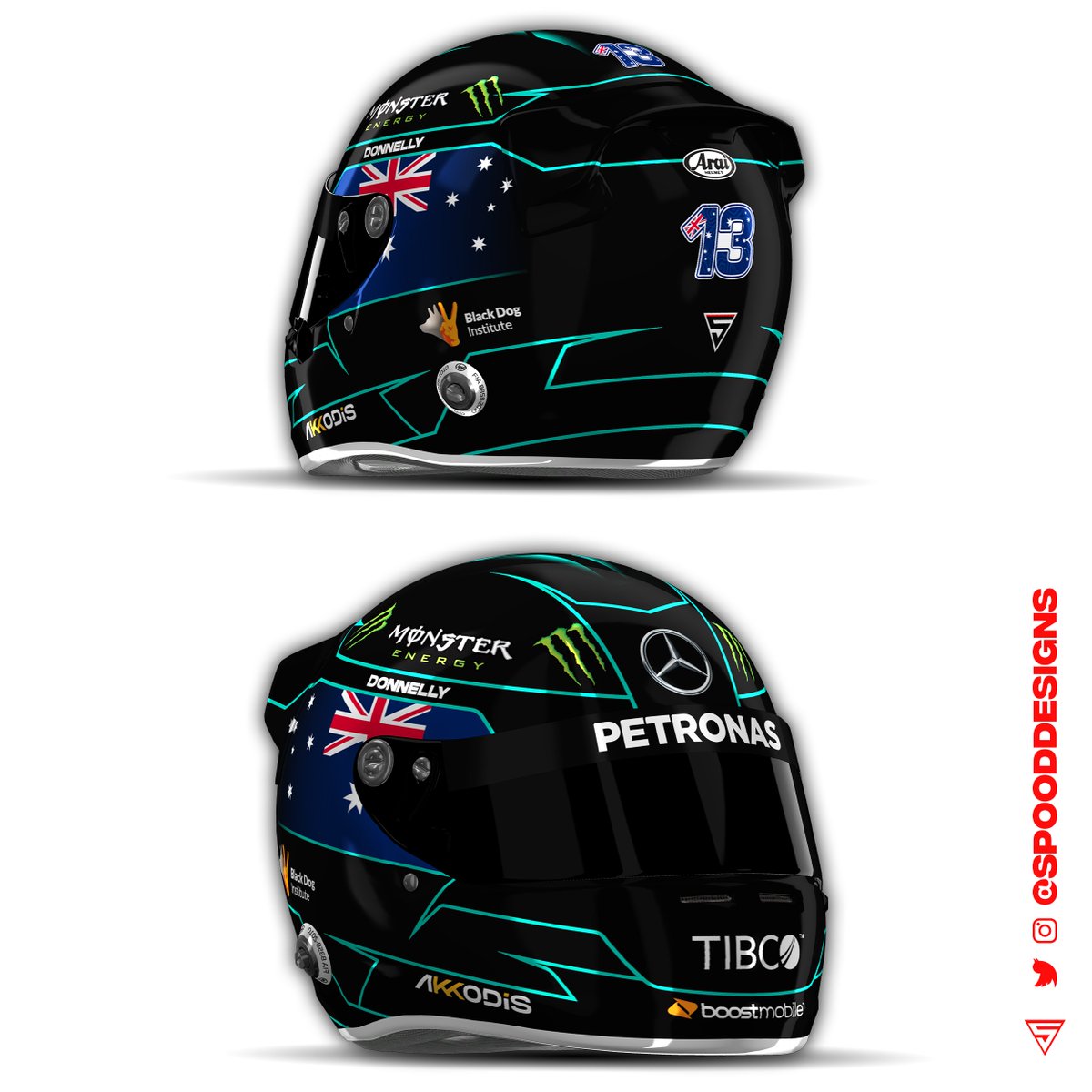 spooddesigns's tweet photo. aussie themed helmet in time for the #AustralianGP 🤩
Commission-40(1) https://t.co/YLM5h0NlHL