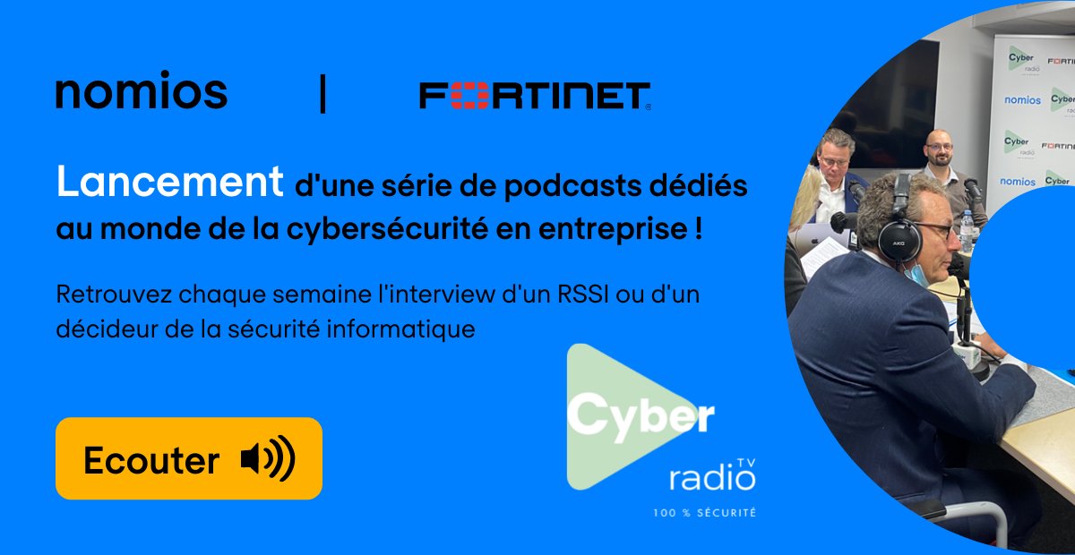 [#Nouveauté] Podcasts dédiés à la cybersécurité en entreprise ! Chaque semaine, découvrez l'interview d'un #RSSI ou d'un décideur de la sécurité informatique.

Pour écouter les premiers podcasts, c'est ici :
nomios.fr/actualite/cybe…

#podcast #cybersecurite #entreprise #actu