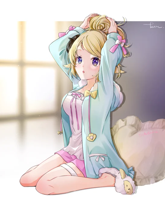 新衣裝めちゃかわいい🐏💗
.
#つのまきあーと #角巻わため
#角巻わため新衣装2022 