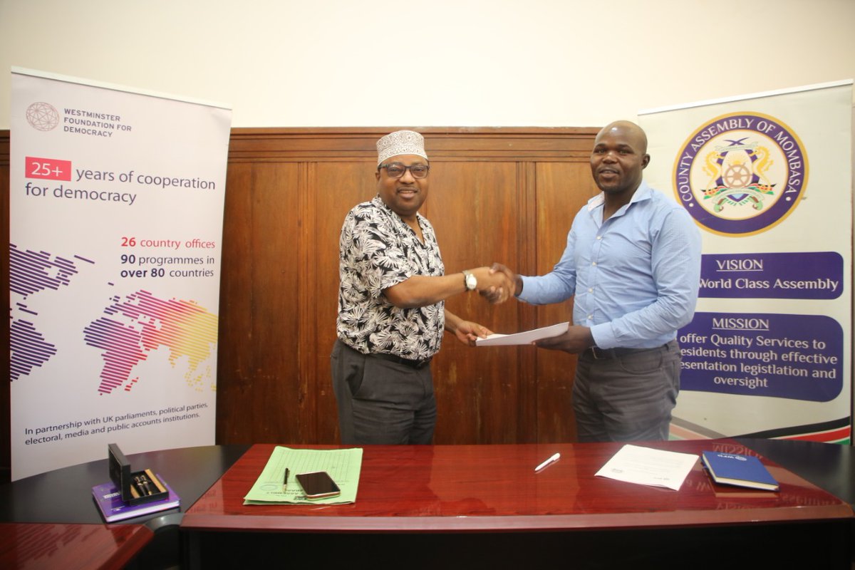 WFD_Kenya's tweet photo. @WFD_Kenya is glad to partner with the Mombasa County Assembly to help strengthen public expenditure management.
An MoU to formalise the partnership with @msa_county was signed on April 1, 2022 under the Kenya Devolution Programme (KDP). #StrengtheningDevolution https://t.co/pYdyRGuRq2