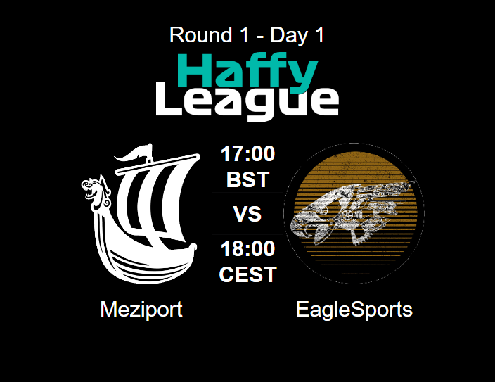 The first matchup in #Haffy_League is today, don't miss it!
<a href="/Metizport/">Metizport</a> vs #EagleSports
17:00 BST / 18:00 CEST
twitch.tv/Haffy_League