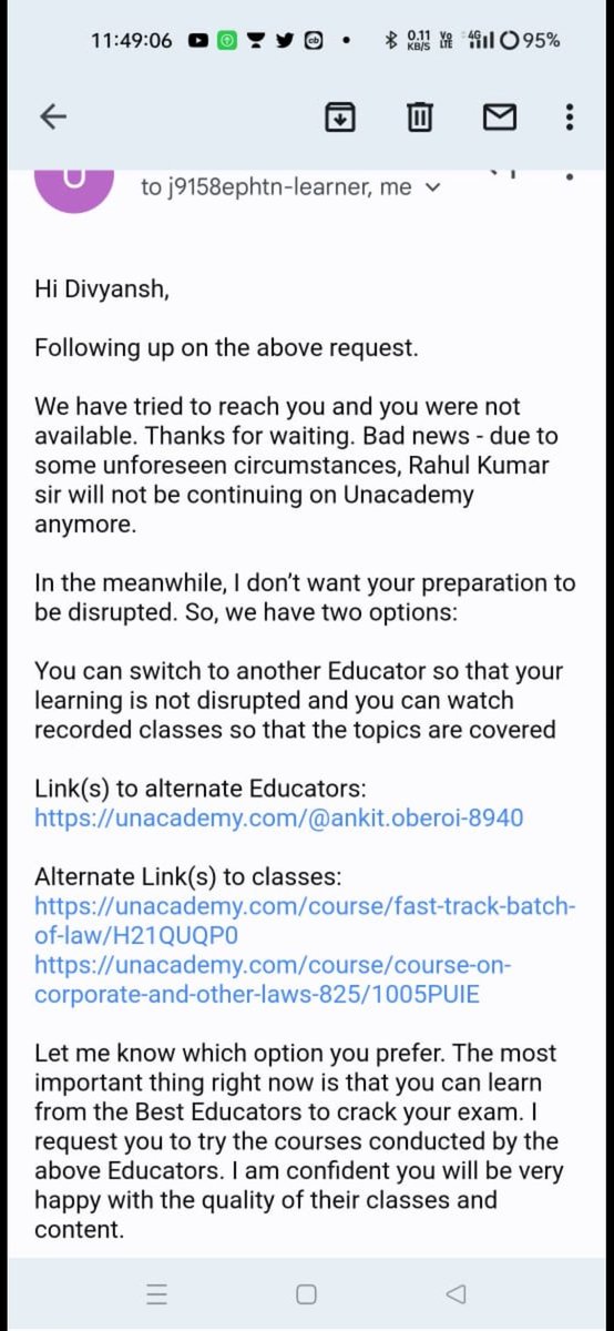 Gupta_y11's tweet photo. @kaur_b10 @unacademy @EduMinOfIndia @gauravmunjal @RomanSaini @TeamUnacademy @unacademy @EconomicTimes @TheEconomist @TOIIndiaNews @the_hindu @BBCHindi @HindustanTimes @DelhiTimesTweet @CMOfficeUP @myogiadityanath @ArvindKejriwal @dpradhanbjp @aajtak @ABPNews  #wewantoureducator https://t.co/eQts2E7qkF