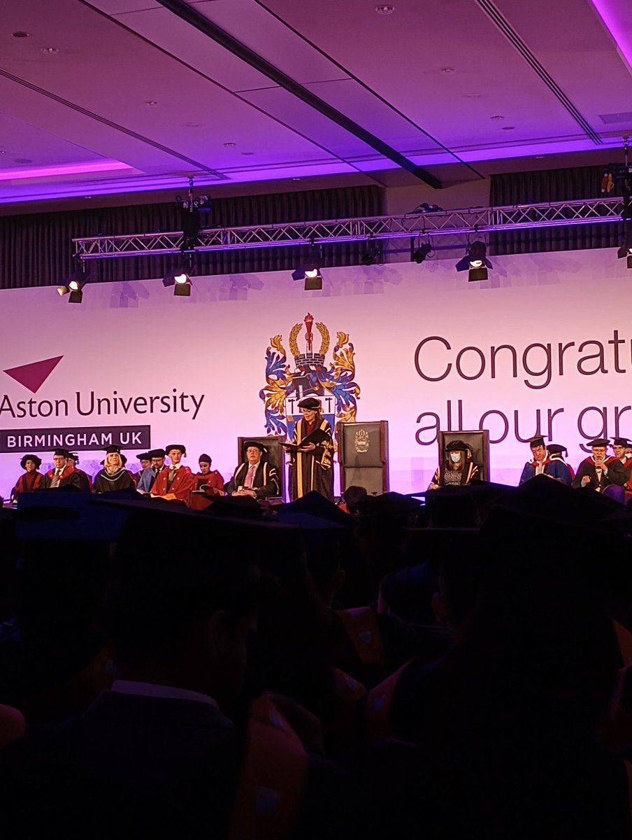 'Today we celebrate your achievements as students, and now as graduates of Aston University. The gowns you are wearing are a visible manifestation of that success.' Interim Vice-Chancellor & Chief Executive, Saskia Loer Hansen @SaskiaLHansen