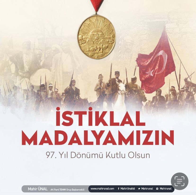 Kahramanmaraş'ımızın İstiklal Madalyası almasının 97. yıl dönümünü en içten dileklerimle kutluyor, kahraman gazilerimizi ve aziz şehitlerimizi rahmet ve minnetle anıyorum.