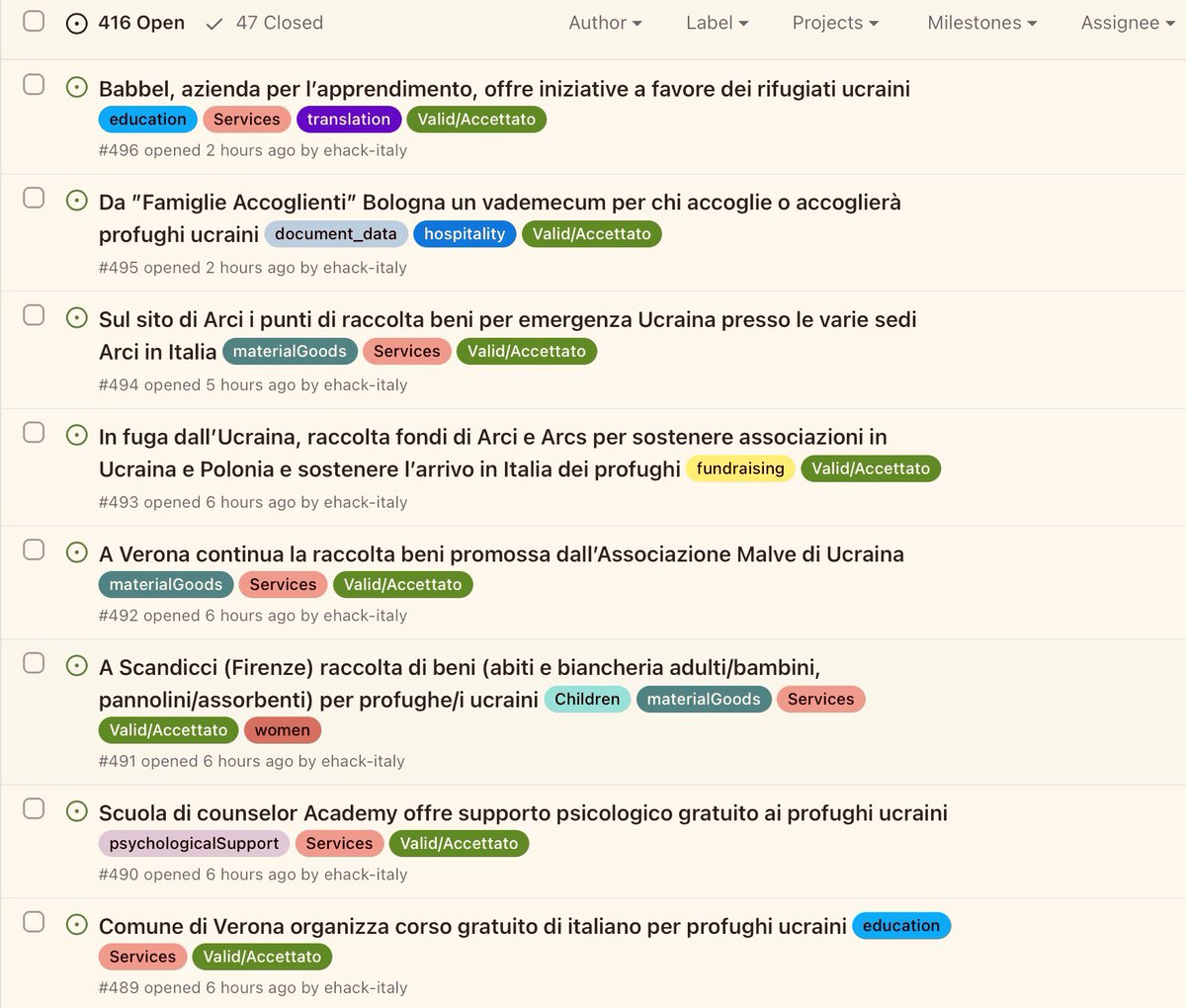 UkraineHelpIT's tweet image. 💡Come funziona #UkraineHelpIT? 
👩‍💻Invia una segnalazione da qui ukrainehelp.emergenzehack.info/segnala/
🚩 La segnalazione arriva su #Github github.com/emergenzeHack/…
📣 Verificata, processata e pubblicata qui ukrainehelp.emergenzehack.info/issues/
🗂 Tutte le segnalazioni sono #opendata ukrainehelp.emergenzehack.info/opendata/