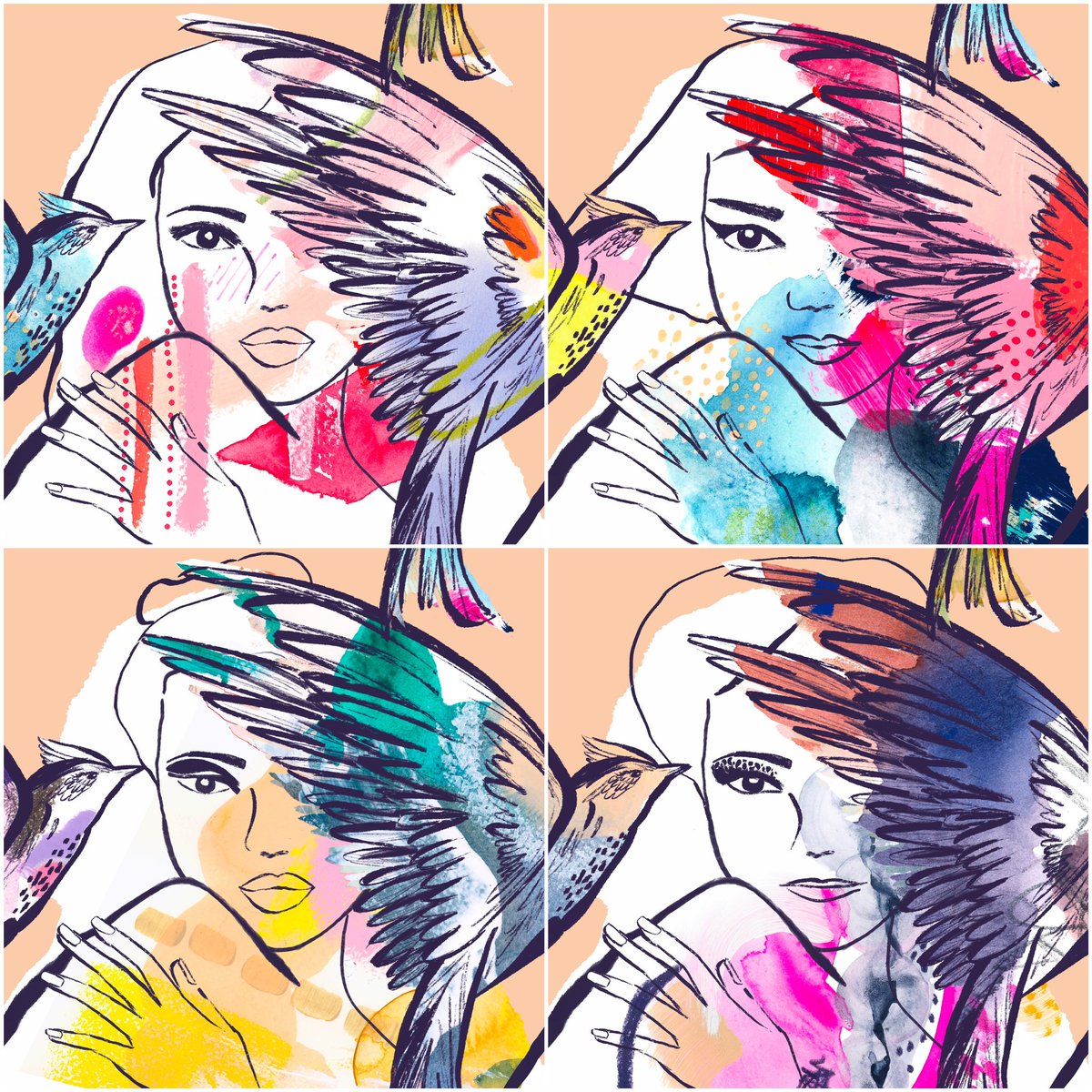Each <a href="/birdsfeathernft/">Birds of a Feather NFT</a> artwork tessellates with others and some tessellations even make perfect combinations with a pairing of a matched bird (our Joyful Jay!) It’s all part of our plan to make #ArtThatConnects both visually and within our #NFTCommunity. 😉