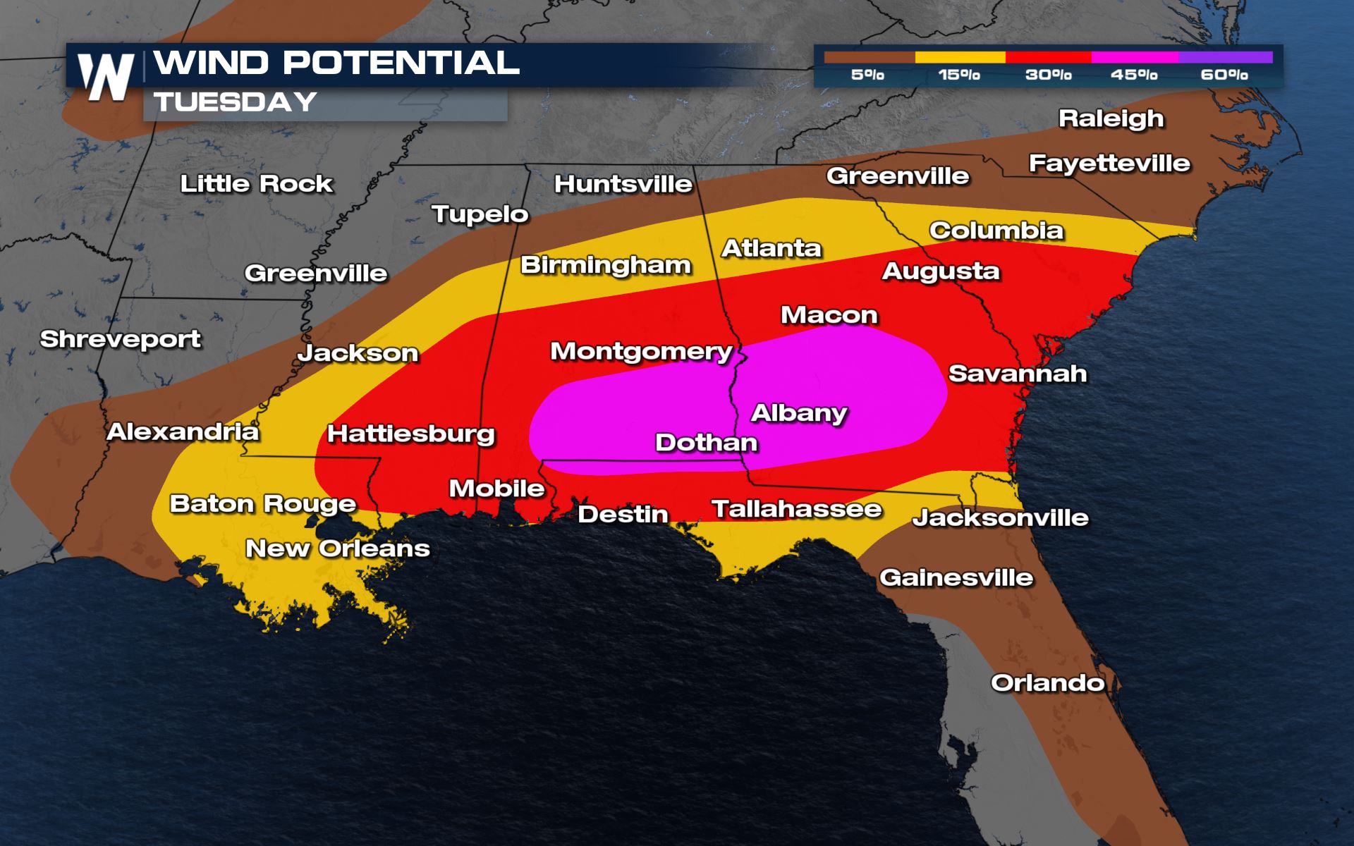 WeatherNation on Twitter "UPDATE Severe risk today from the Gulf