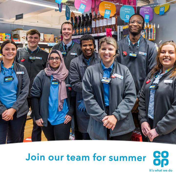 🌎 As Co-op colleagues, we all come together to make our communities better. 

☀️ If you’re looking for a rewarding summer job, <a href="/coopuk/">Co-op</a> is recruiting more store colleagues to help make a difference. 

➡️ Learn more about joining the team here: coop.uk/38w4snj