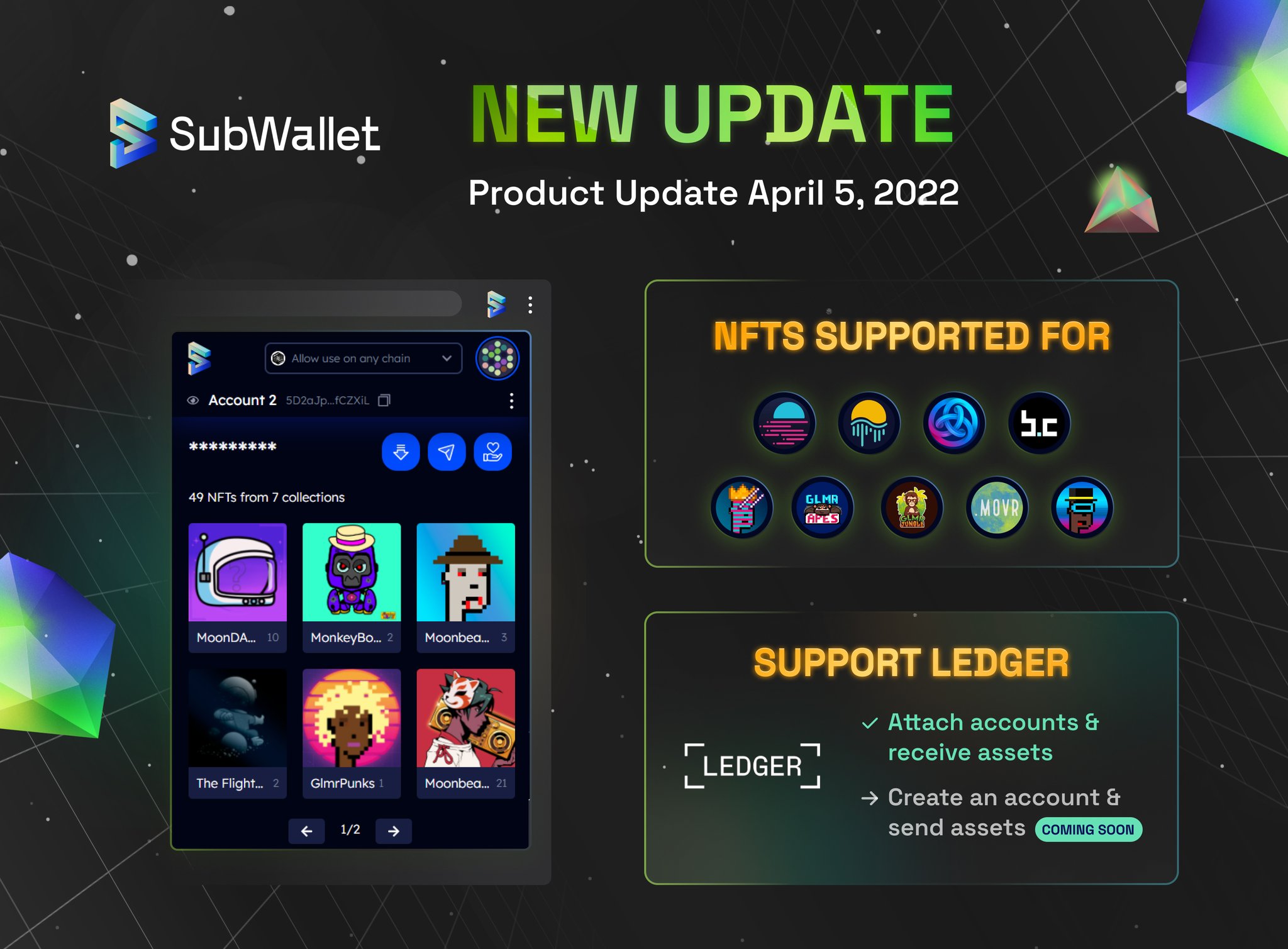SubWallet on Twitter "🎉 New features are coming with SubWallet's