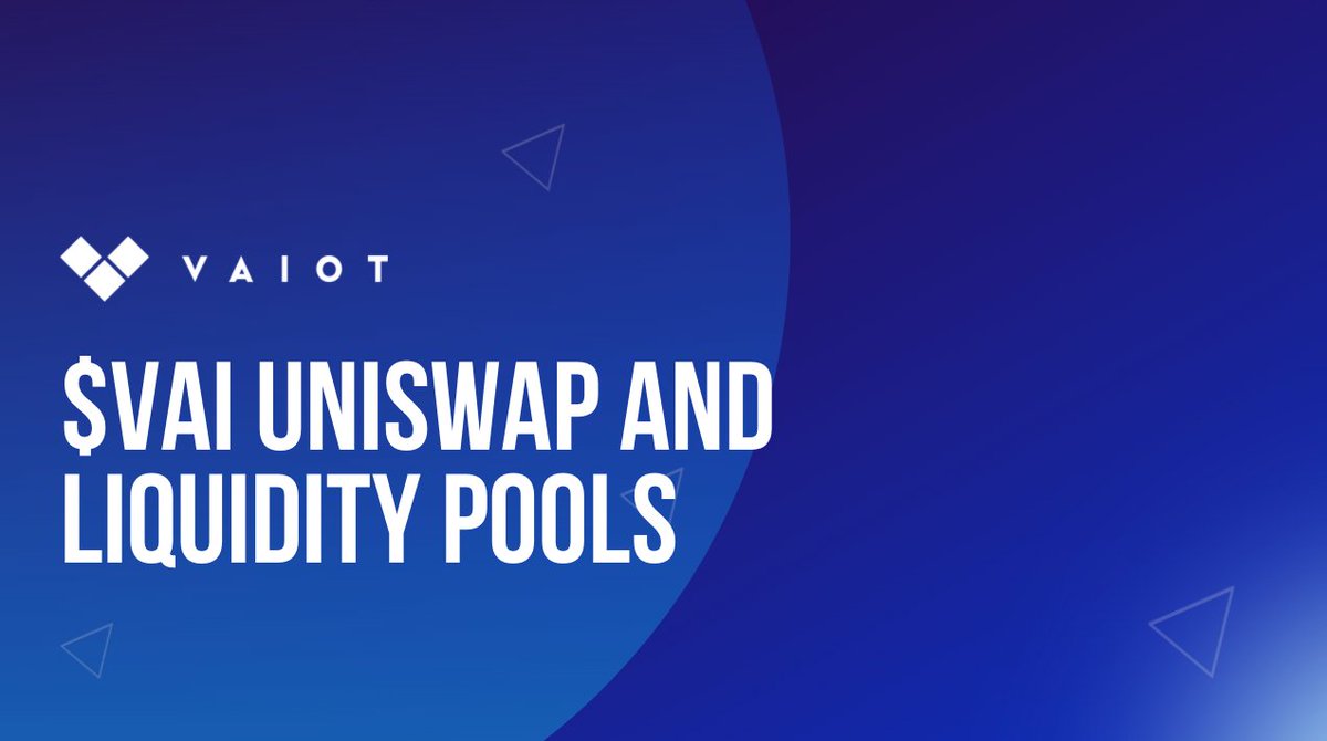 Hi #VAIOT community!👋🎉 We’re glad to say we’ve launched on @Uniswap and Liquidity Pools will be live later today! 🔥 Have a look at all the info in our latest article ⬇️⬇️ vaiotltd.medium.com/vaiot-lp-pools…