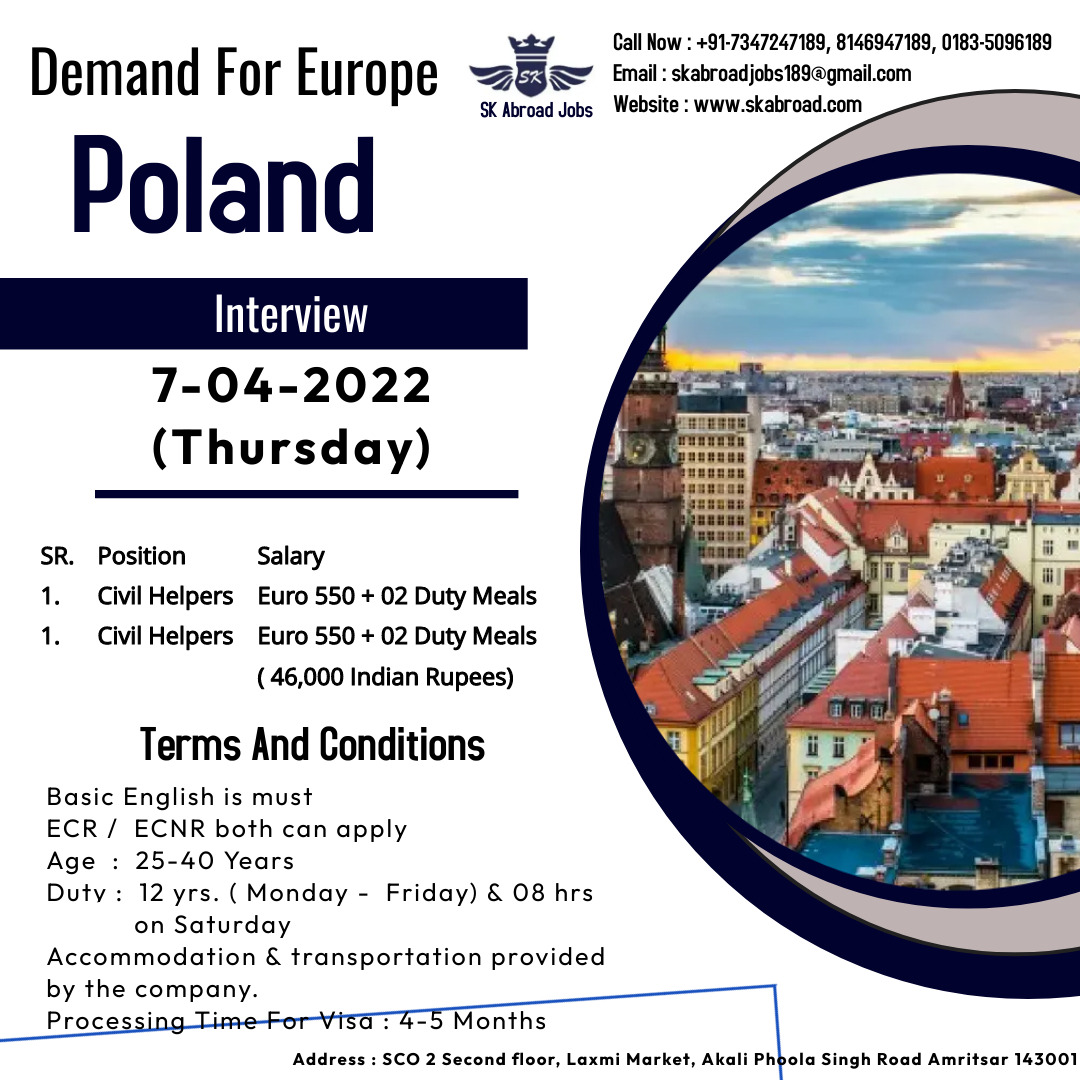 sk_jobs's tweet photo. Find &amp; Apply Latest International Jobs in Foreign Countries at https://t.co/oXj9UeSEds - Classifieds for Job Vacancies for International Level. @skabroadjobs
 Call Now : +91-7347247189, 8146947189, 0183-5096189 @skabroadjobs
 #instagood #employment #life #instagram #motivation https://t.co/SRQetXYFcg