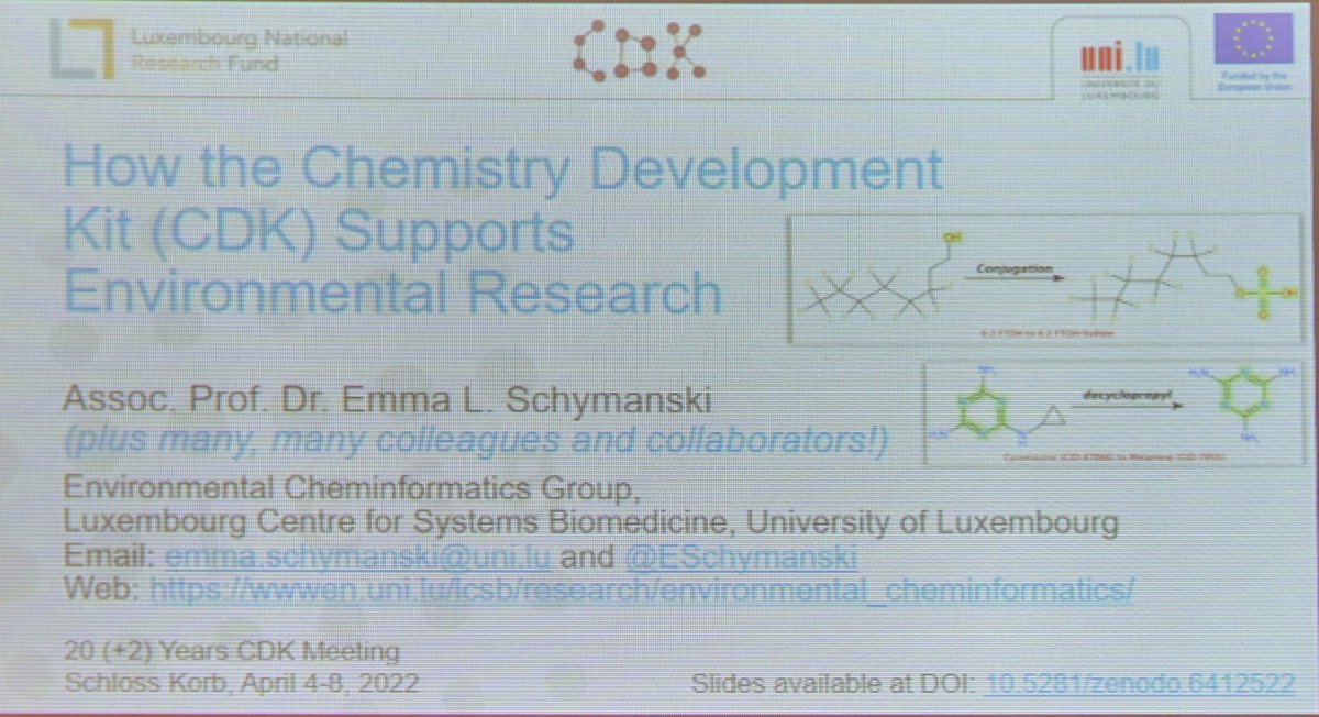 Continuing with the implementations of CDK over the past years <a href="/ESchymanski/">Emma Schymanski</a> 
#cdk20y