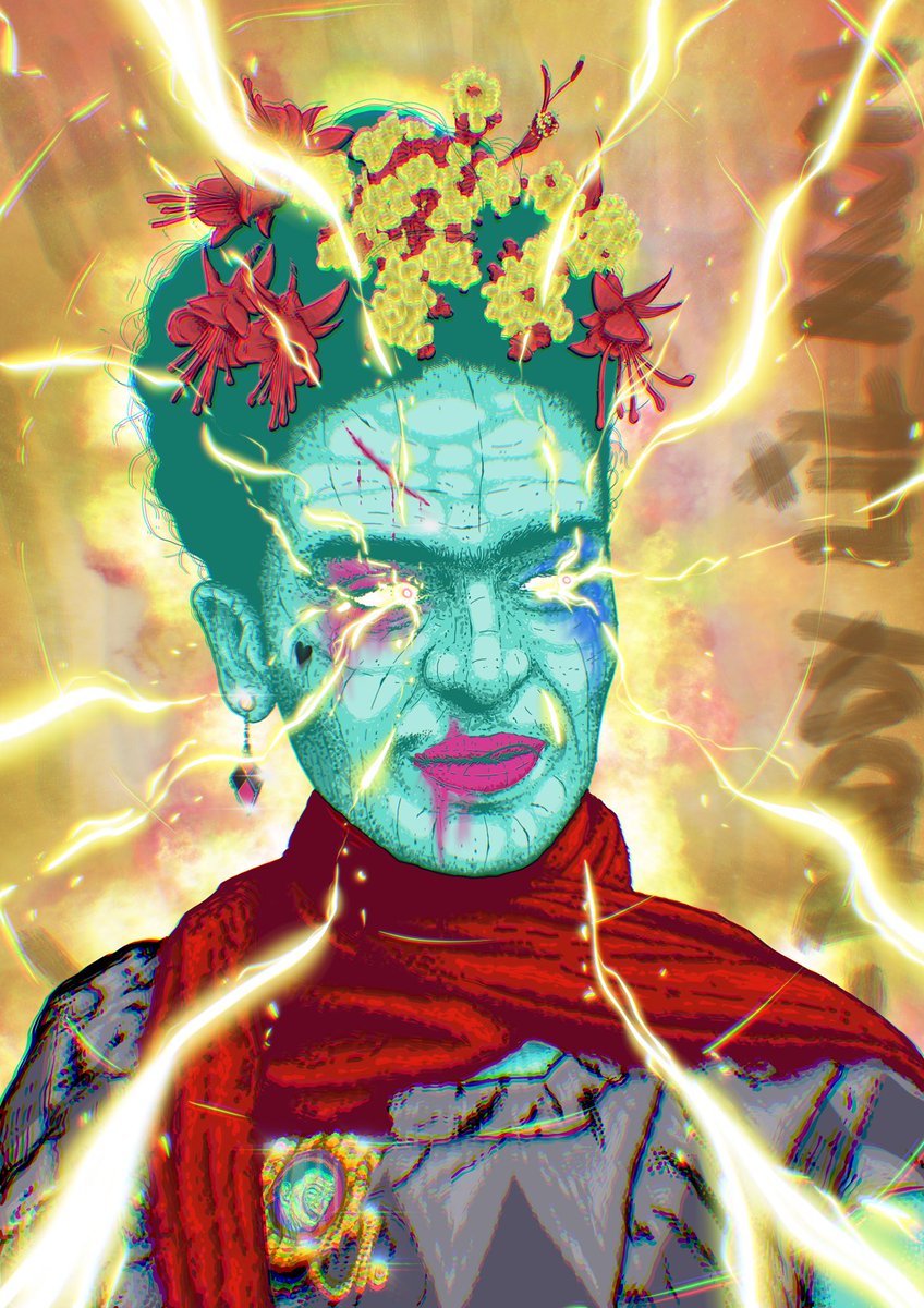 DieTorrealba's tweet photo. Frida Kahlo Chromatic Aberration - Made it a few months ago. Hi everyone ! 🤘🏼.
.
.
#art #nft #NFTGiveaway #NFTCommunity #NFTCollection #fridakahlo #NFTartist #NFTartwork #artistsontwitter #cryptoart https://t.co/qwVXlXebZj