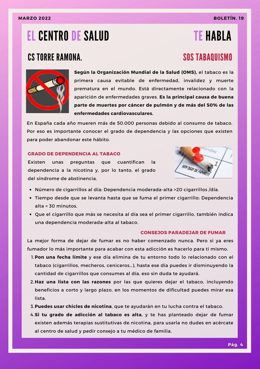 BOLETÍN DE CUIDADOS RECÍPROCOS COMUNITARIOS MARZO Y CHARLA VOLUNTADES ANTICIPADAS
    
Buenos días: 
Os enviamos el Boletín de Salud Comunitaria con los contenidos correspondientes al mes de MARZO.                             
 Próximamente  información  en la web.