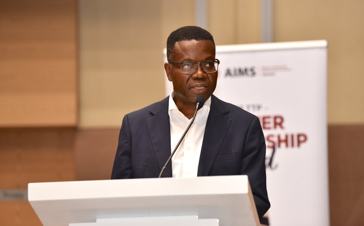 TTP_Rwanda's tweet photo. "With the #IWD2022 campaign, #BreakTheBias, #TTPRwanda will do a mentorship program to support a big number of female science teachers to rise into education leadership positions within schools and districts across Rwanda," Prof. @samysk, @AIMS_Rwanda President. https://t.co/vAU4XDbcpO
