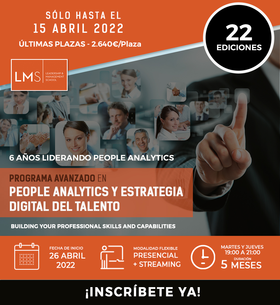 ¡Últimas plazas! Conviértete en el profesional de #PeopleAnalytics que las empresas demandan. Adéntrate de la mano de <a href="/ana_valerarubio/">Ana Valera Rubio</a> en una formación especializada con la que cambiarás tu futuro profesional en #RRHH. ¿Vas a perder esta oportunidad?

leadershipms.es/master/program…