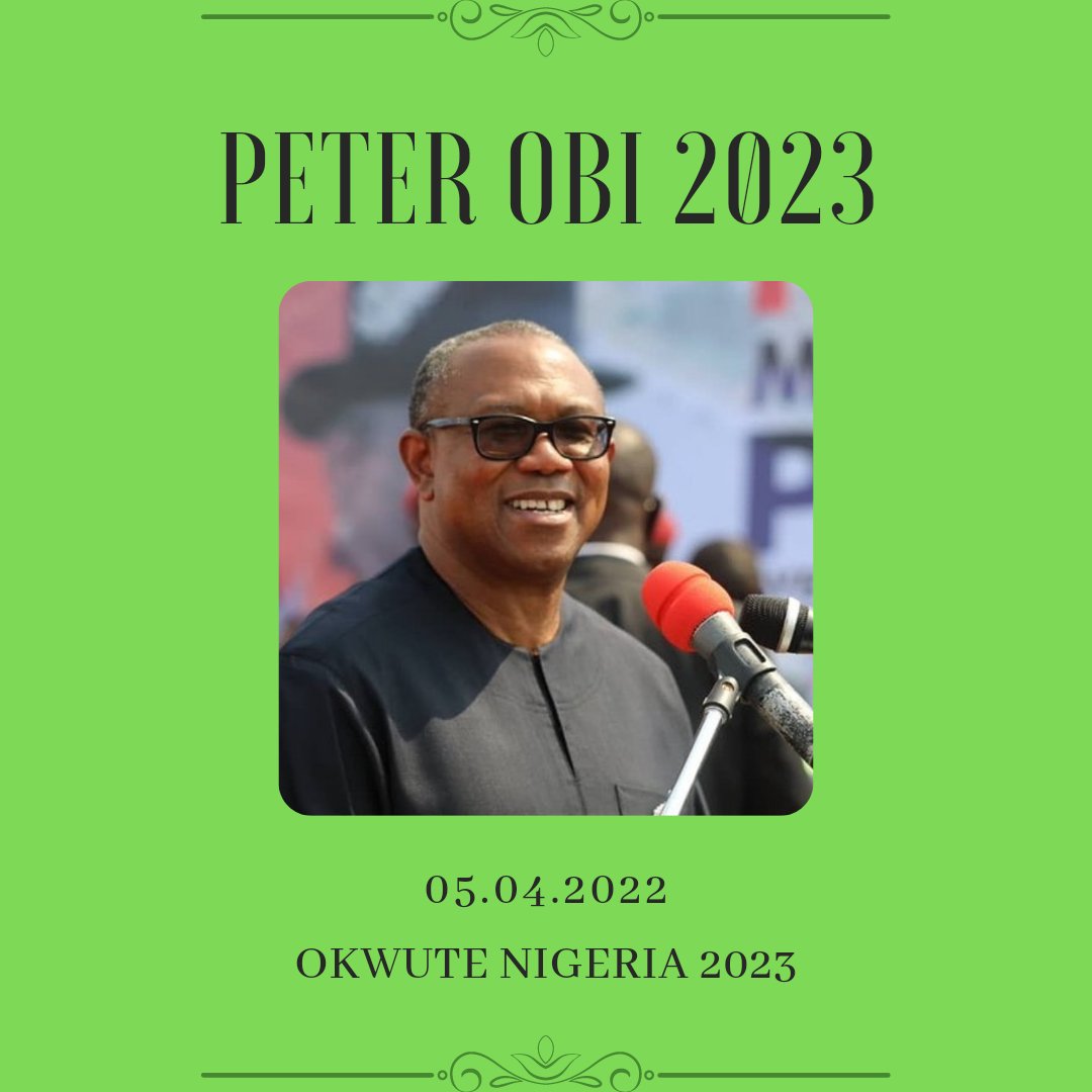 ChinazaAsogwa1's tweet photo. Good morning friends and welcome to another episode of daily dose of @PeterObi.
Today, I'll be giving you a tip on how to convince someone around you on why @PeterObi should be there best bet for presidency. 
First, start with his achievements, qualifications, our struggles. https://t.co/A3V1IZJbTJ