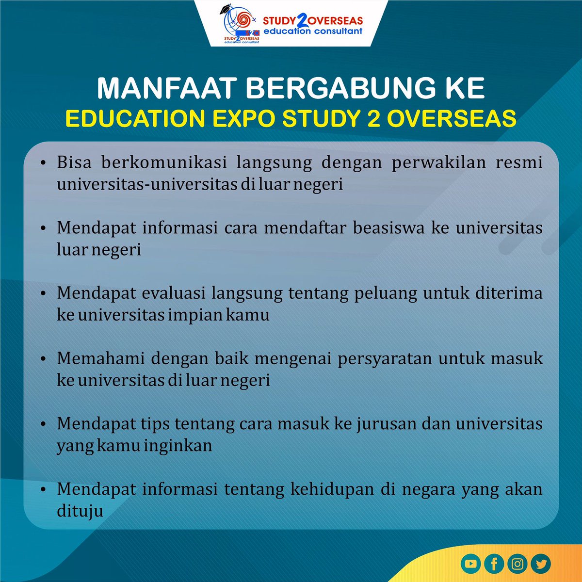 study2overseas's tweet photo. come and join us! 

#study2overseas #semarang #kuliahluarnegri #kuliahabroad #Scholarships #kuliahmalaysia #beasiswa https://t.co/55ruZwMb5r